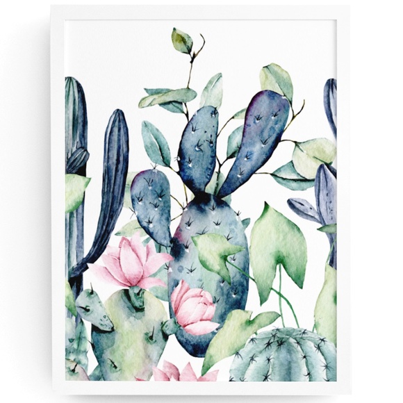 Other - Wall Art Watercolor Cactus Illustration Print Poster Unframed